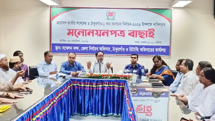 Nominations of 6 candidates valid in Thakurgaon-1 by-election