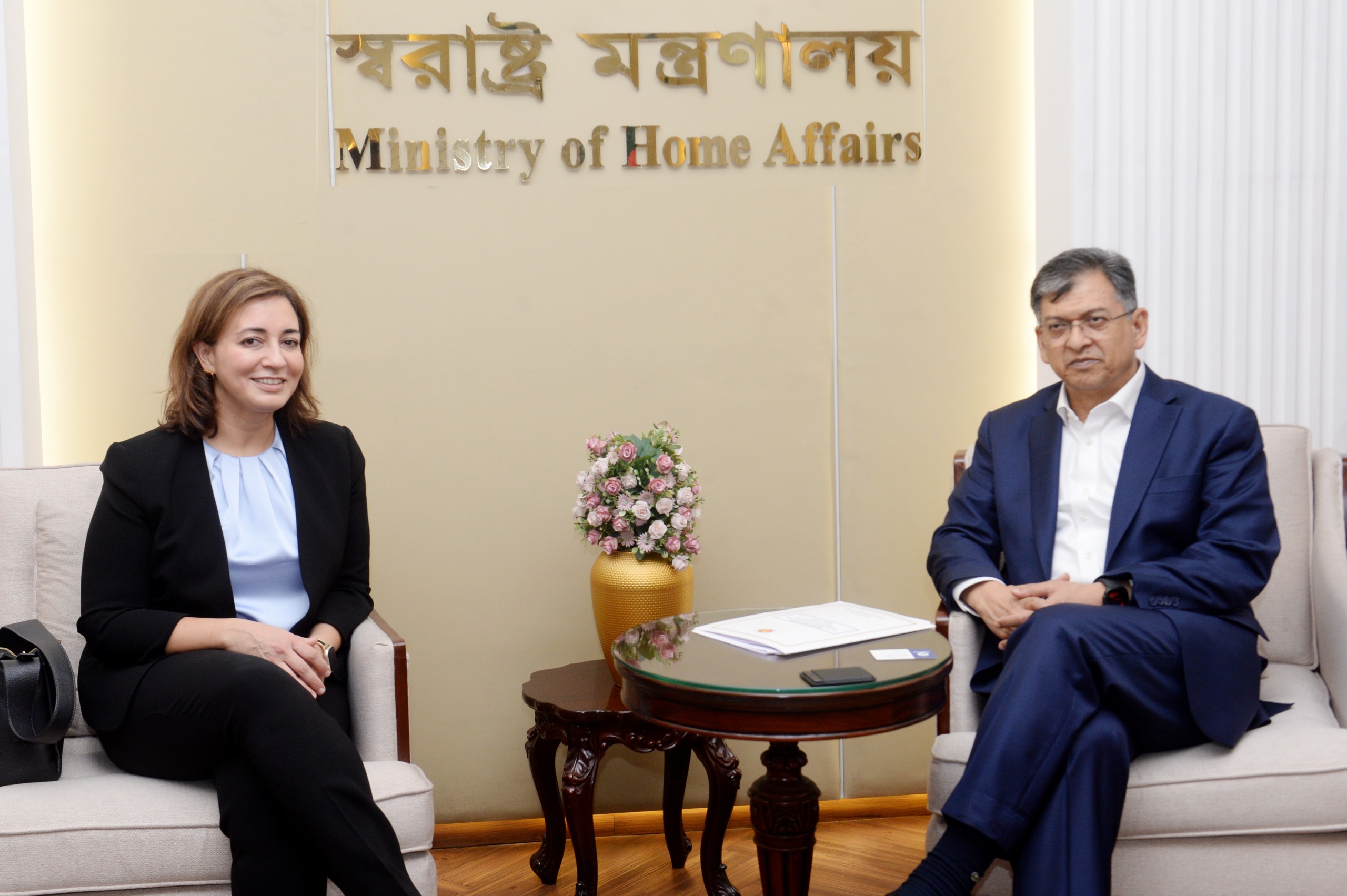 Home Minister meets Winrock International President: Emphasis on preventing human trafficking