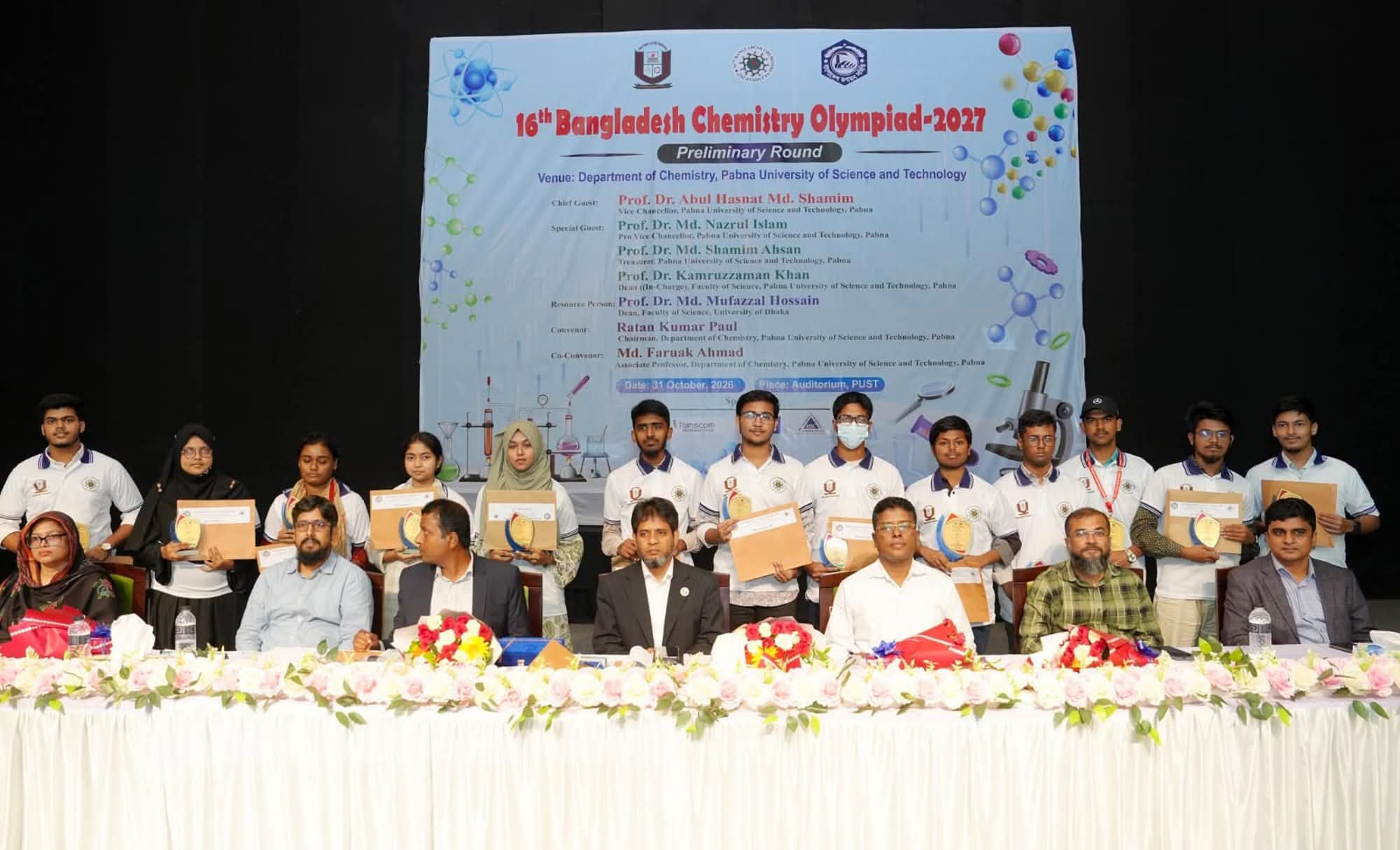 Regional round of the 16th Bangladesh Chemistry Olympiad held at PUST